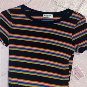Rainbow crop top
